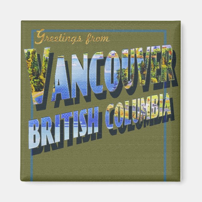 Greetings from Vancouver Magnets (Front)