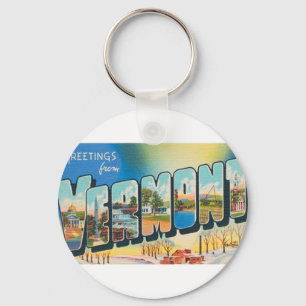 Greetings From Vermont Key Ring