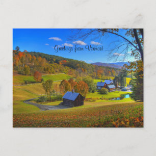 Greetings from Vermont, landscape photo, Postcard