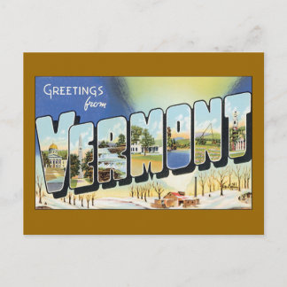 Greetings From Vermont Postcard