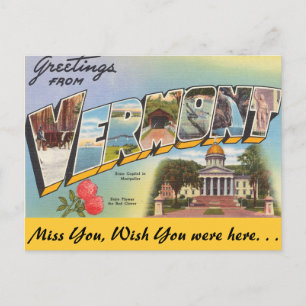 Greetings from Vermont Postcard