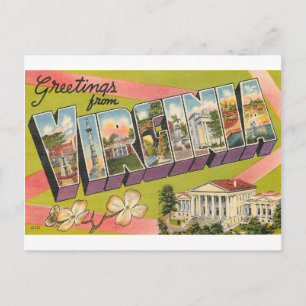 Greetings From Virginia Postcard
