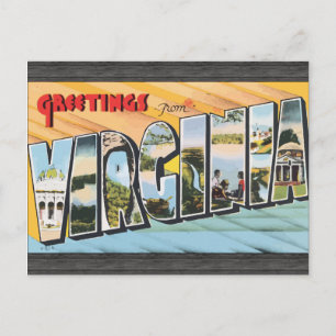 Greetings From Virginia, Vintage Postcard