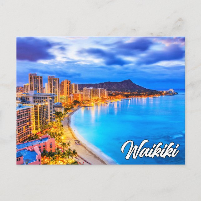 Greetings From Waikiki, Hawaii, USA Holiday Postcard (Front)