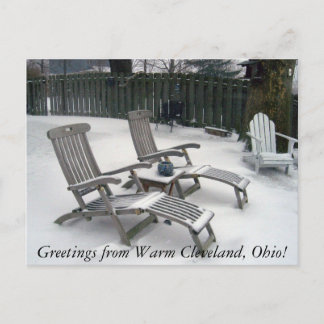 Greetings from Warm Cleveland Ohio Postcard