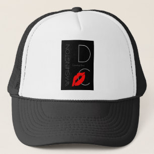 Greetings from Washington D.C. Red Lipstick Kiss Trucker Hat