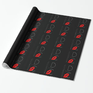 Greetings from Washington D.C. Red Lipstick Kiss Wrapping Paper