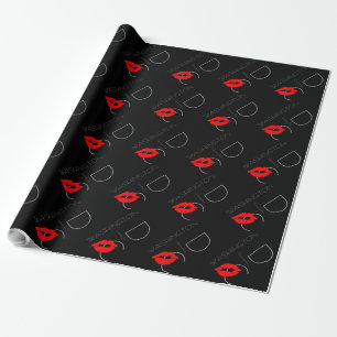 Greetings from Washington D.C. Red Lipstick Kiss Wrapping Paper