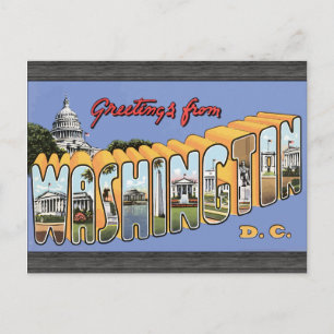 Greetings From Washington D.C., Vintage Postcard