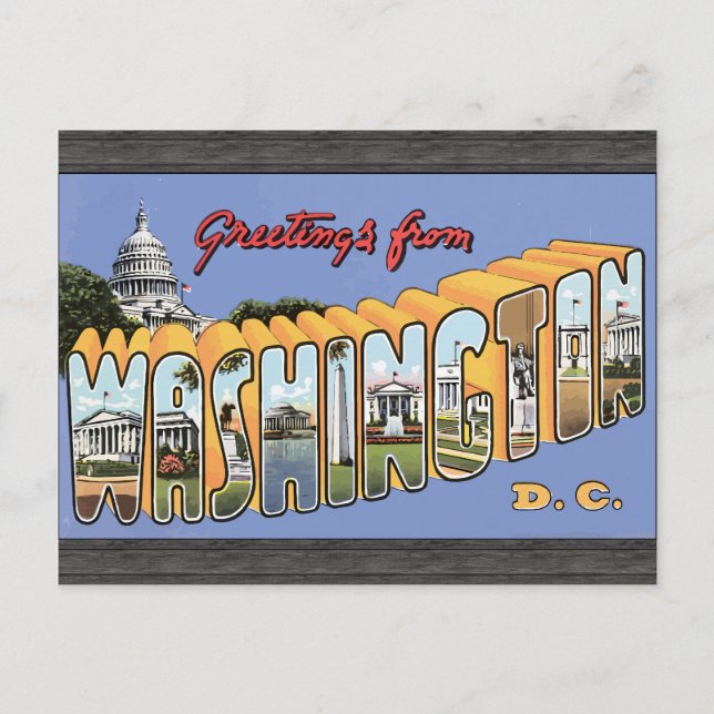 Greetings From Washington D.C., Vintage Postcard (Front)