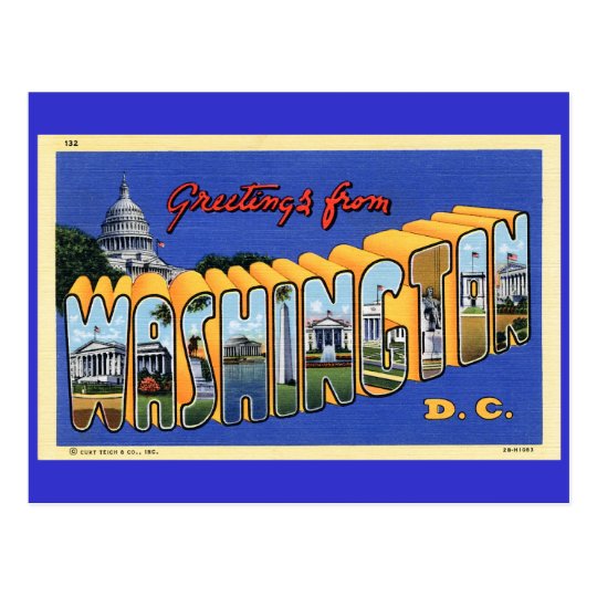 Greetings From Washington DC! Postcard