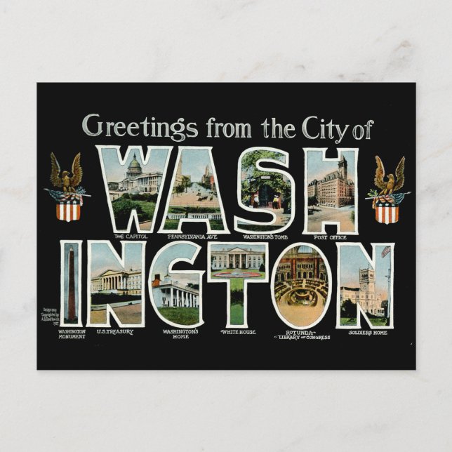 Greetings From Washington DC! Postcard (Front)