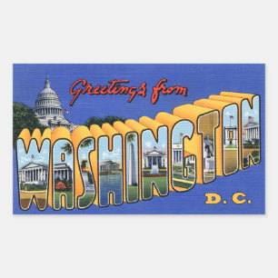 Greetings From Washington DC! Rectangular Sticker