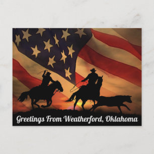 Greetings From Weatherford, Oklahoma Postcard
