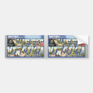 Greetings From West Virginia, Vintage Bumper Sticker