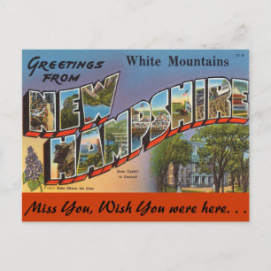 Greetings from White Mountains Postcard