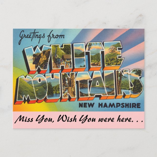 Greetings from White Mountains Postcard (Front)