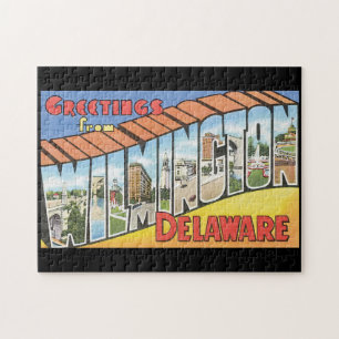 Greetings from Wilmington Delaware_Vintage Travel Jigsaw Puzzle