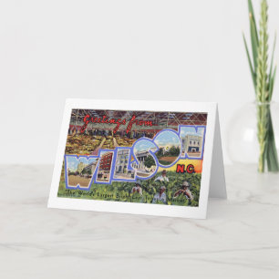 Greetings from Wilson, North Carolina Vintage Card