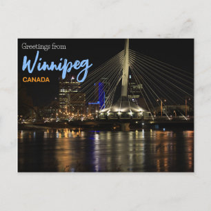 Greetings from Winnipeg Canada Postcard