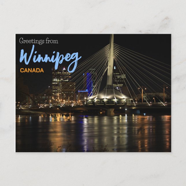 Greetings from Winnipeg Canada Postcard (Front)