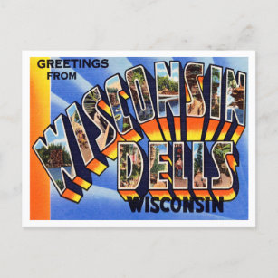 Greetings from Wisconsin Dells, Wisconsin Travel Postcard