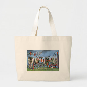 Greetings From Wisconsin Large Tote Bag
