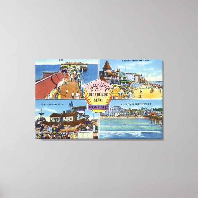 Greetings From with Scenic Views 2 Canvas Print (Front)