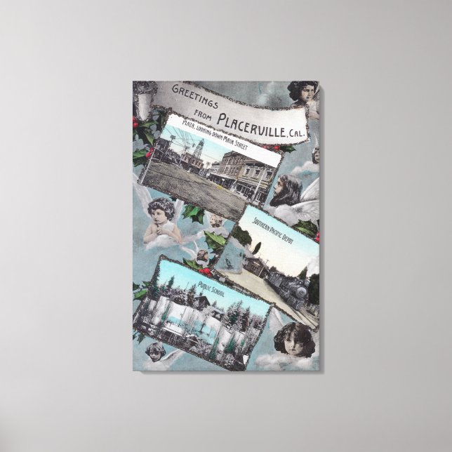 Greetings From with Scenic Views Canvas Print (Front)