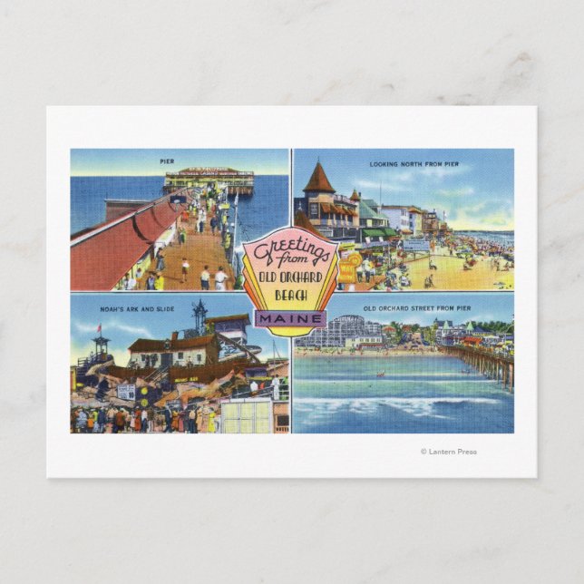 Greetings From with Scenic Views Postcard (Front)