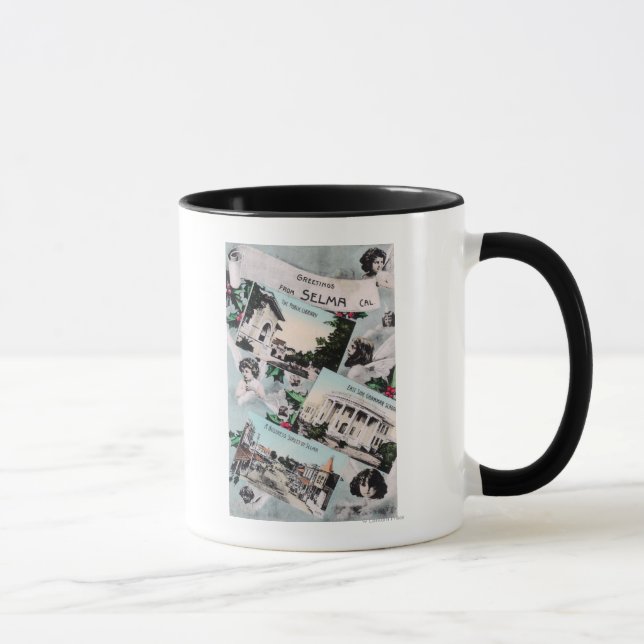 Greetings From with Scenic ViewsSelma, CA Mug (Right)