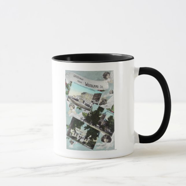 Greetings From with Scenic ViewsWoodland, CA Mug (Right)