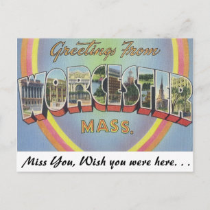 Greetings from Worcester, Massachusetts Postcard