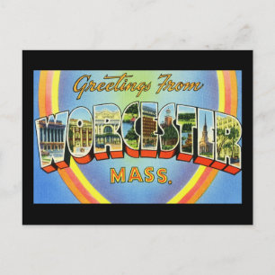 Greetings from Worcester Massachusetts Postcard