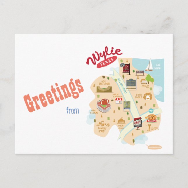 Greetings from Wylie Texas Postcard (Front)