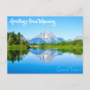Greetings from Wyoming Grand Tetons Postcard