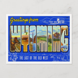 Greetings From Wyoming WY USA Postcard
