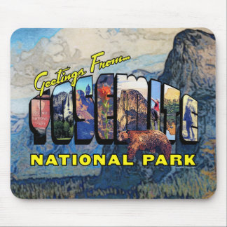 Greetings From Yosemite National Park Mouse Mat