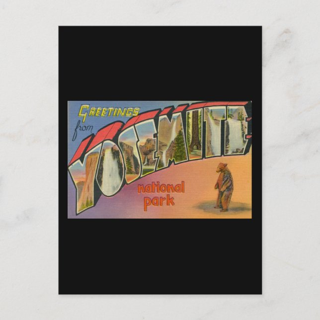 Greetings From Yosemite National Park Postcard (Front)