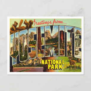 Greetings from Yosemite National Park Travel Postcard