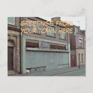 Greetings from Your Town customisable postcard