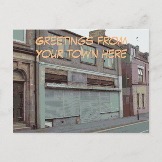 Greetings from Your Town customisable postcard (Front)