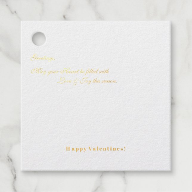Greetings! Happy Valentines Favour Tags (Front)