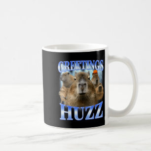 Greetings huzz capybara for gen z gen alpha men coffee mug