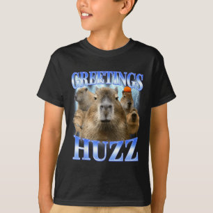 Greetings huzz capybara for gen z gen alpha men T-Shirt