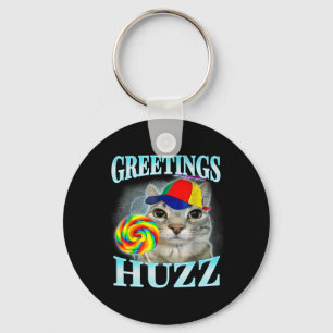 Greetings Huzz Funny Gen Z Gen Alpha Slang Meme Key Ring