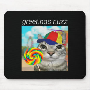 Greetings Huzz Funny Gen Z Gen Alpha Slang Meme Mouse Mat