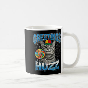 Greetings Huzz Funny Lollip Cat Meme Coffee Mug