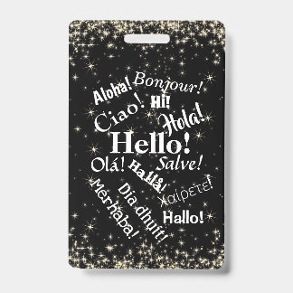 Greetings! Luggage Tag or Badge ID Badge