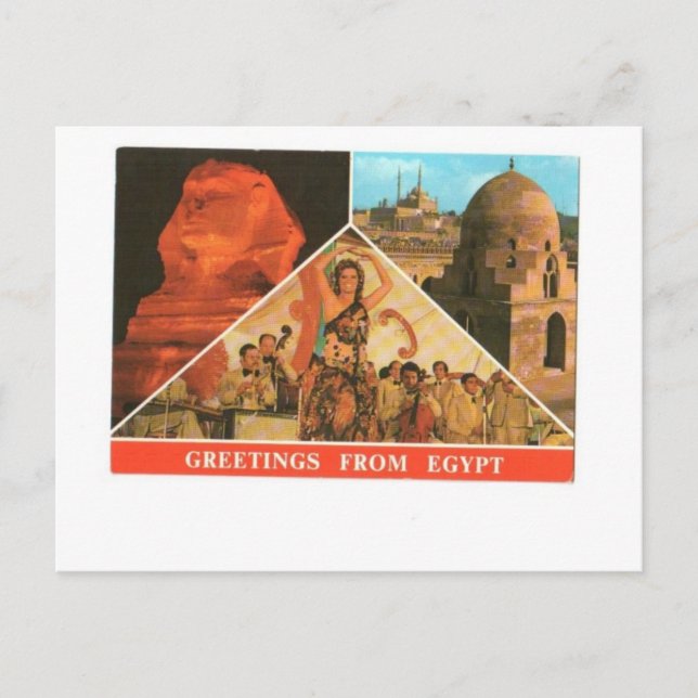 GREETINGS OF EGYPT POSTCARD (Front)